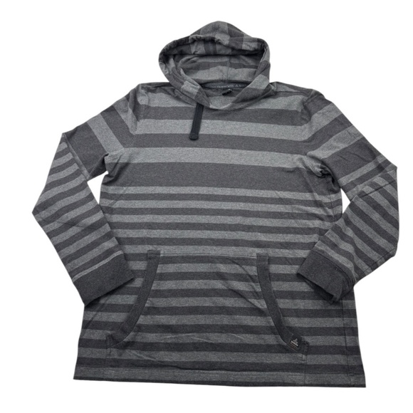 Prana Setu Gray Striped Pullover Hoodie Sweatshirt - Picture 1 of 11
